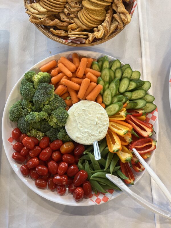 Platter of Fresh Veggie and Dip Trays
